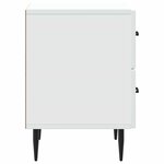 vidaXL Cabinet de chevet Blanc 43 x 34 5 x 47 5 cm Bois d'ingénierie