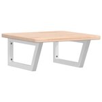 vidaXL Étagère de vasque murale acier et bois de chêne massif