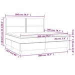 vidaXL Sommier à lattes de lit matelas et LED Vert foncé 200x200 cm