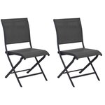 Chaises pliante jardin en aluminium elegance (lot de 2)