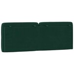 vidaXL Coussin de tête de lit vert foncé 120 cm velours