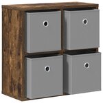 vidaXL Buffet Chêne fumé 49 5 x 22 x 47 cm