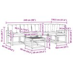vidaXL Ensemble de canapés d'extérieur 6 Pièces Blanc et gris clair