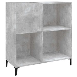 vidaXL Armoire à disques gris béton 84 5x38x89 cm bois d'ingénierie