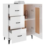 vidaXL Buffet Blanc brillant 69 5x34x90 cm Bois d'ingénierie