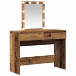 vidaXL Table de Toilette avec tiroir Bois ancien 100 x 40 x 130 cm