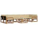 vidaXL Ensemble de canapés d'extérieur 8 Pièces Naturel et Beige