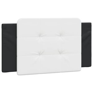vidaXL Coussin de tête de lit Zadar noir et blanc 100 cm similicuir