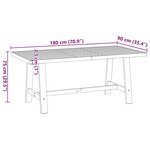 vidaXL Table à manger NOAIN pieds en forme de A 180x90x75cm massif pin