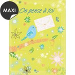 Carte on pense à toi petit oiseau - draeger paris