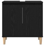 vidaXL Meuble de Lavabo de Salle de Bain Chêne noir 58 x 33 x 60 cm