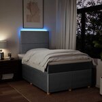 vidaXL Sommier à lattes de lit avec matelas Gris clair 120x200cm Tissu