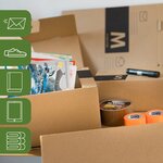 Pack and Move - Lot 24 colis pour expédition - Taille S - Carton renforcé - 23 x 10 x 13 cm - 20 KG max