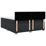 vidaXL Sommier à lattes de lit avec matelas Noir 200x200 cm Similicuir