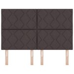 vidaXL Tête de lit avec design en blocs de diamant  marron foncé  160 cm en tissu