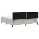 vidaXL Lit à ressorts avec matelas Gris clair 180 x 200 cm Velours