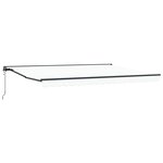 vidaXL Auvent Rétractable Blanc 450x300 cm tissu