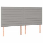 vidaXL Sommier à lattes de lit avec matelas Gris clair 180x200cm Tissu