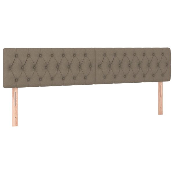 vidaXL Têtes de lit 2 Pièces Taupe 100x7x78/88 cm Tissu