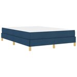 vidaXL Lit à ressorts avec matelas Bleu 140 x 200 cm tissu