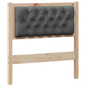 vidaXL Tête de lit Autre marron et gris foncé 80 cm Bois massif en pin