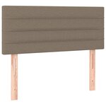 vidaXL Sommier à lattes de lit avec matelas Taupe 90x190 cm Tissu