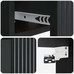 vidaXL Cabinet de chevet mural avec tiroir Noir 49 x 34 5 x 20 cm