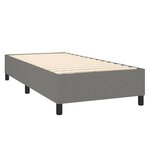 vidaXL Sommier à lattes de lit matelas LED Gris foncé 90x190cm Tissu