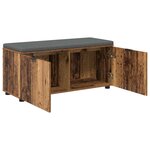 vidaXL Banc d'entrée avec coussin Bois ancien 100 x 38 x 46 cm
