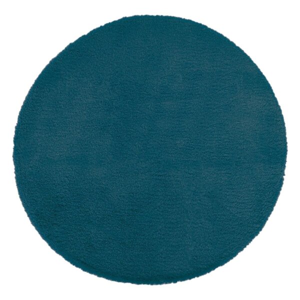 Tapis effet fourrure extra doux d80 bleu canard