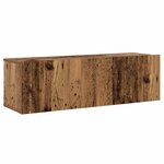 vidaXL Meubles TV muraux 3 Pièces vieux bois bois d'ingénierie