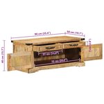 vidaXL Table basse Marron 90 x 50 x 40 cm Bois de manguier massif