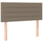 vidaXL Sommier à lattes de lit avec matelas taupe 120x190 cm tissu