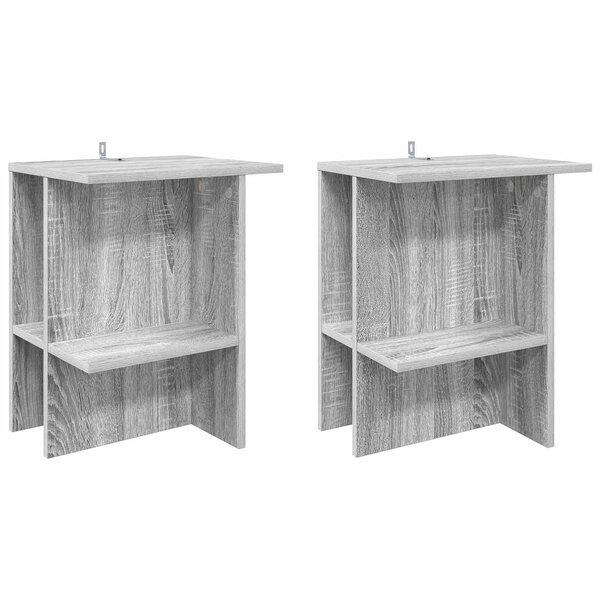 vidaXL Table basse 2 Pièces Sonoma gris 40 x 30 x 49 cm Bois d'ingénierie