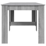 vidaXL Table à dîner 240 x 85 x 75 cm Bois d'ingénierie Sonoma gris