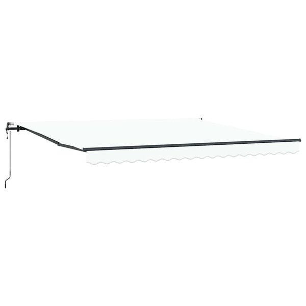 vidaXL Auvent rétractable Blanc 400 × 300 cm Tissu et Aluminium