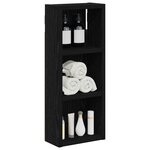 vidaXL Armoire murale de salle de bain Chêne Noir 20 x 10 x 50 cm