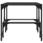 vidaXL Table basse avec dessus en verre transparent 98 5x50x45cm acier