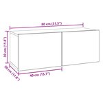 vidaXL Ensemble meuble TV 6 Pièces 80 x 30 x 30 cm Chêne noir