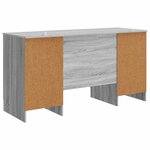 vidaXL Bureau Sonoma gris 142 5 x 50 x 75 cm Bois d'ingénierie