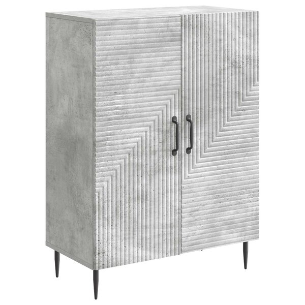 vidaXL Buffet Gris béton 66 x 34 5 x 89 5 cm Bois d'ingénierie