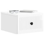 vidaXL Cabinet de chevet mural 2 Pièces Blanc brillant 33 x 34 5 x 20 cm