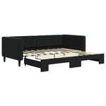 vidaXL Lit de jour avec lit gigogne noir 90x190 cm velours