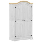 vidaXL Garde-robe Corona blanc 102x52x186 cm bois de pin massif