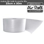 1 rouleau de film bulle d'air largeur 25 cm x longueur 50 mètres - gamme air'roll standard