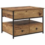vidaXL Table basse Bois Ancien 70 x 50 x 54.5 cm Bois d'ingénierie
