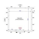 Chambre froide professionnelle - hauteur 2010 mm - combisteel -  - acier inoxydable2100 x 2100 2100x2100x2010mm