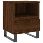 vidaXL Tables de chevet 2 Pièces chêne marron 40x35x50 cm bois ingénierie