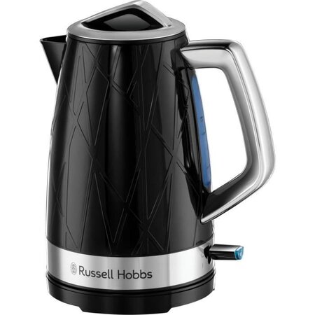 Russell Hobbs 28081-70 Bouilloire 1,7L Structure, Ebullition Rapide, Consomme Moins d'Energie, Base Multidirectionnelle 360° - Noir