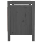 vidaXL Banc d'entrée Gris 80x40x60 cm Bois de pin massif